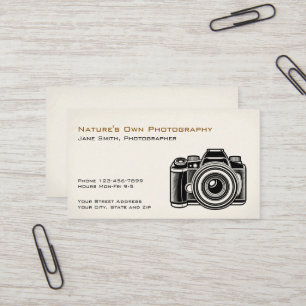 Cartão de Visita de Estúdio de Fotografia Fotógraf