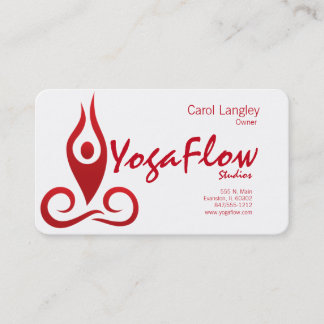 cartão de visita de estúdio yoga