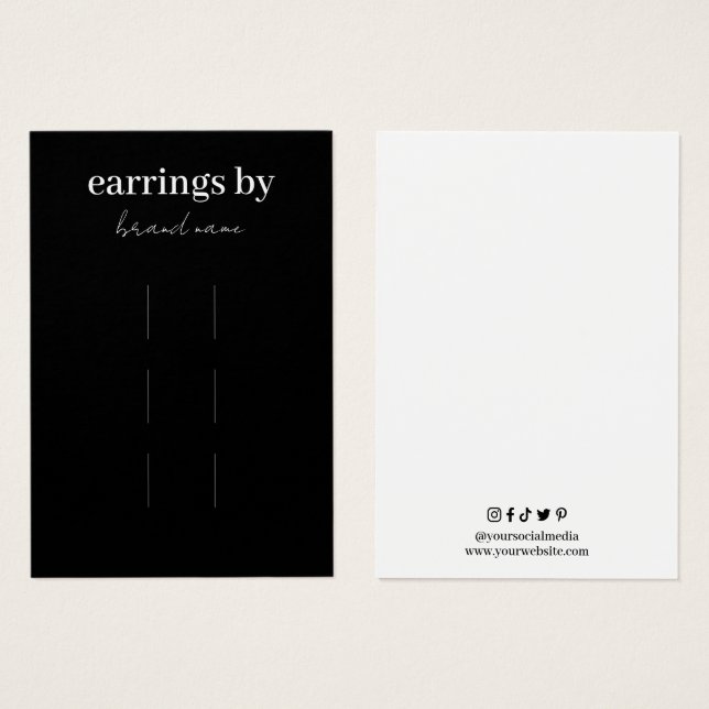 Cartão de visita de exibição de clipes de cabelo (Frente & Verso)