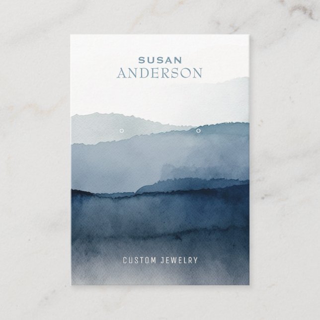 Cartão de visita de exibição de gravação de aquare (Frente)