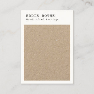 Cartão de visita de Exibição Rustic Modern Kraft E