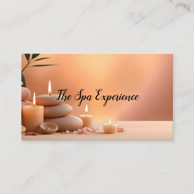 CARTÃO DE VISITA DE EXPERIÊNCIA DE SPA (Frente)