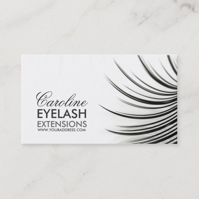 Cartão de visita de Extensões Eyelash Minimalístic (Frente)