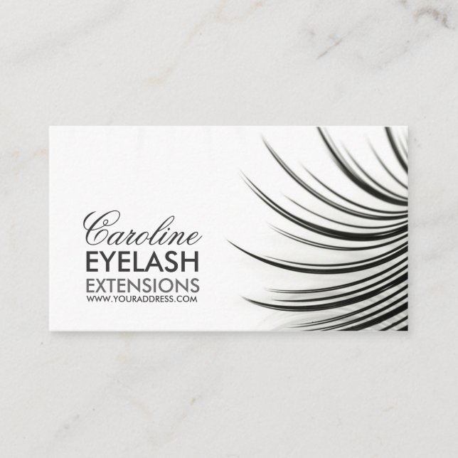 Cartão de visita de Extensões Eyelash Minimalístic (Frente)