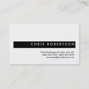 Cartão de visita de faixa preta de charme atrativo