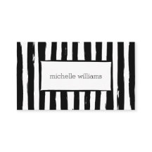 Cartão de visita de faixas pretas pintadas com abs