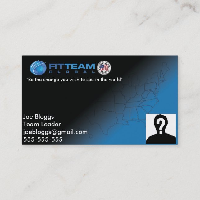 Cartão de visita de FitTeam (Frente)