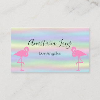 Cartão de visita de Flamingo Rosa Moderno