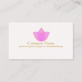 Cartão de visita de Flor de Lotus Rosa Simples