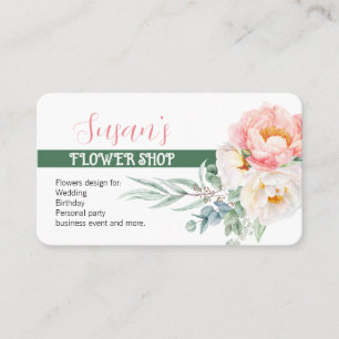 Cartão de Visita de Floricultura de Estilo Moderno