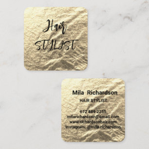 Cartão de visita de folha de folha de ouro elegânc