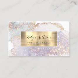 Cartão de visita de folha de ouro de aquarela Shim