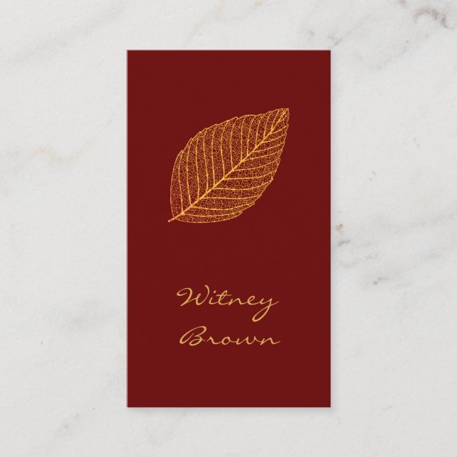 Cartão de visita de folha de ouro de folha de folh (Frente)