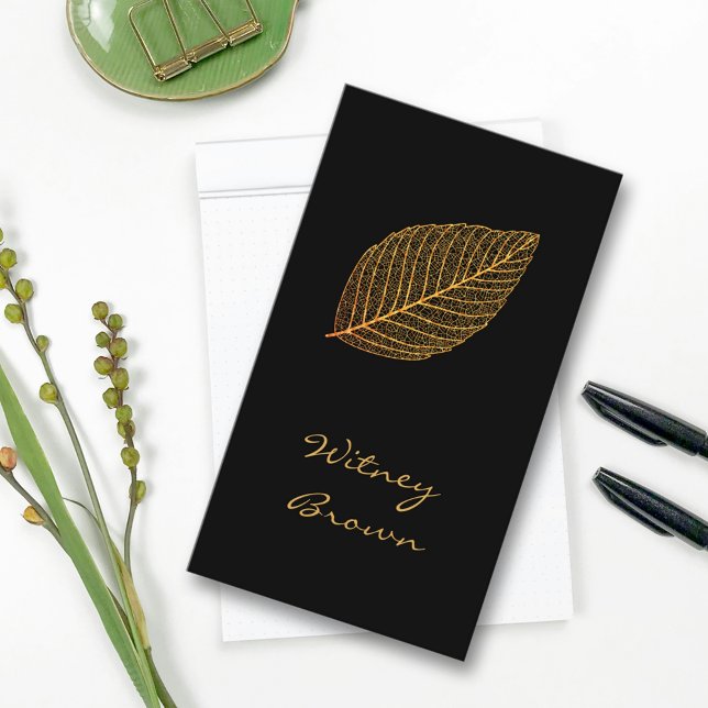 Cartão de visita de folha de ouro de folha de folh (Criador carregado)