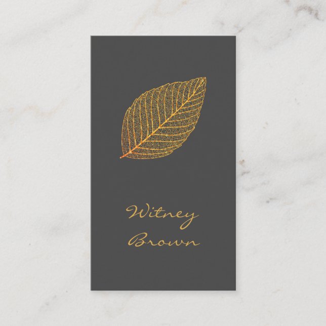Cartão de visita de folha de ouro de folha de folh (Frente)
