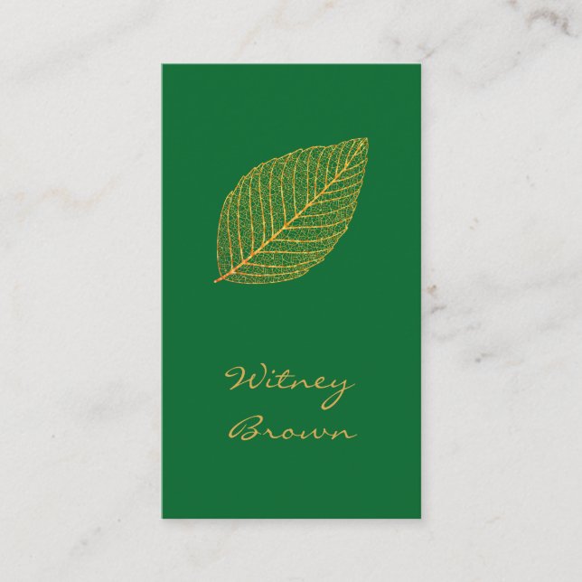 Cartão de visita de folha de ouro de folha de folh (Frente)
