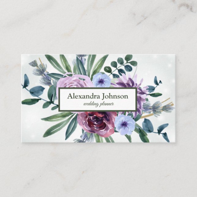 Cartão de visita de Folha Dourada de Folha de Folh (Frente)