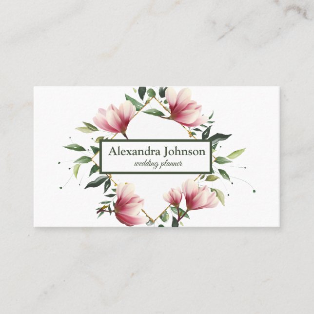 Cartão de visita de Folha Dourada de Folha de Folh (Frente)