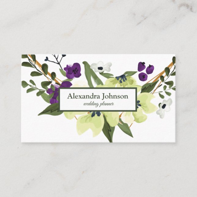 Cartão de visita de Folha Dourada de Folha de Folh (Frente)