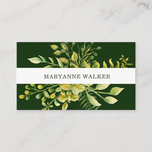 Cartão de visita de folhagem de inverno (Frente)