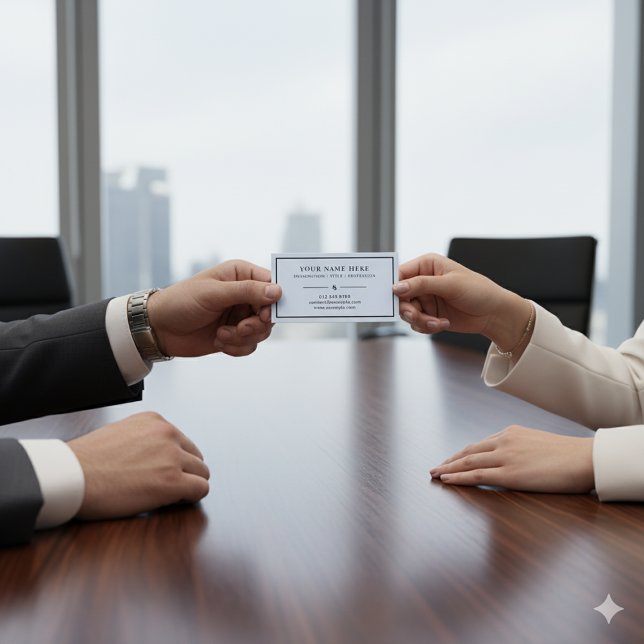 Cartão de visita de Formal Azul Mudado para Profis (Criador carregado)