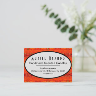 Cartão de visita de Fornecedores Rustic Candle Co