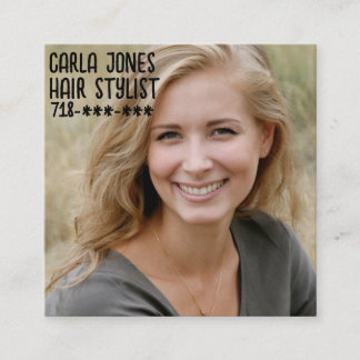 Cartão de visita DE FOTO DE FOTO DE STYLIST DE CAB