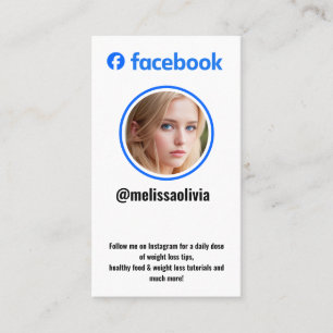 cartão de visita de foto do Facebook de mídia soci