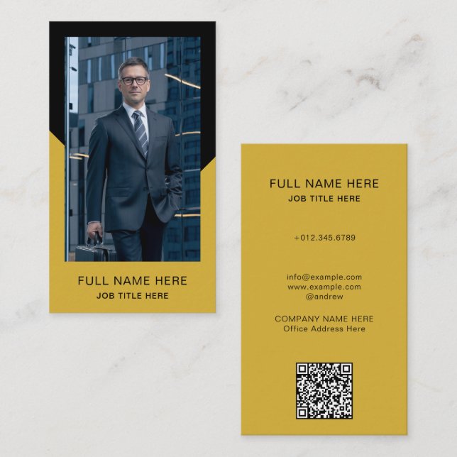 Cartão de visita de Foto Moderna para Profissão Cr (Frente/Verso)