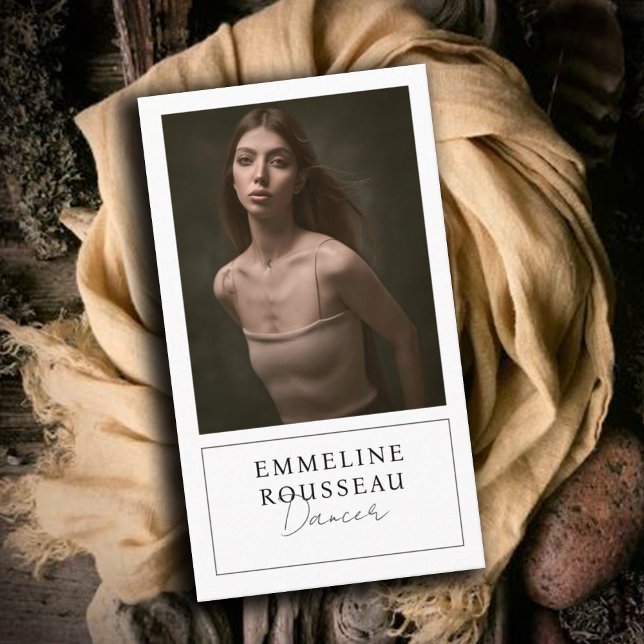 Cartão de visita de Foto Profissional de Dançarina (Criador carregado)