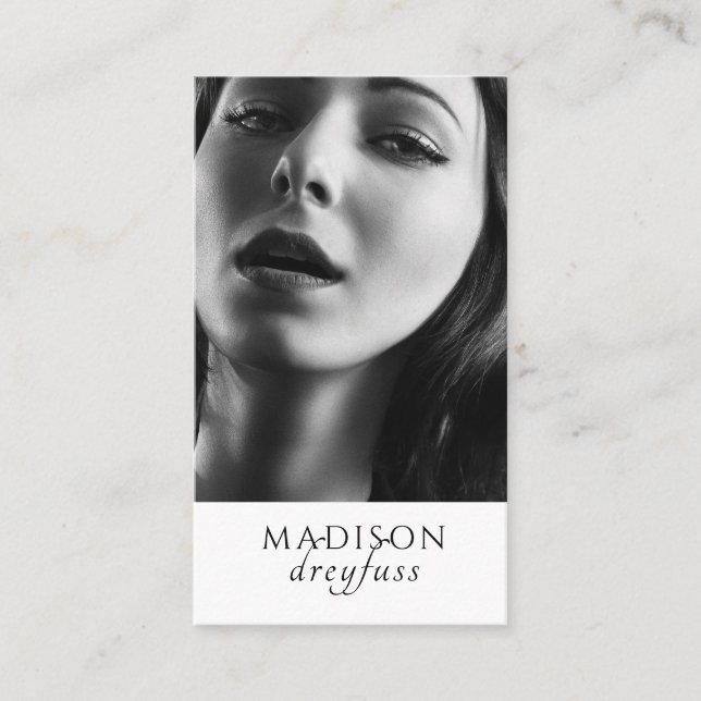 Cartão de visita de Foto Profissional Minimalista  (Frente)