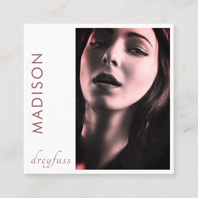 Cartão de visita de Foto Profissional Minimalista  (Frente)