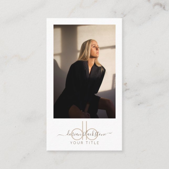 Cartão de visita de Foto Profissional Moderno (Frente)