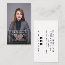 Cartão de visita de Foto Profissional Moderno