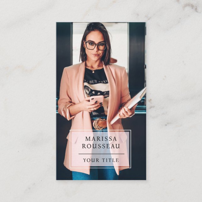 Cartão de visita de Foto Profissional Moderno (Frente)