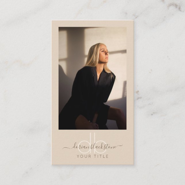 Cartão de visita de Foto Profissional Moderno (Frente)