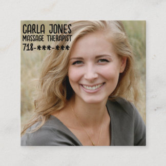 Cartão de visita DE FOTO QUADRADA DE FOTO TERAPÊUT