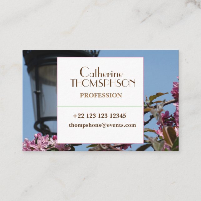 Cartão de visita de Fotografia (Frente)