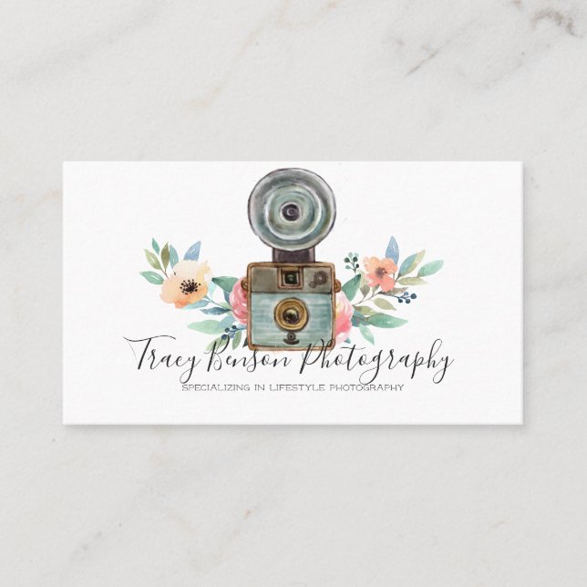 Cartão de visita de fotografia (Frente)