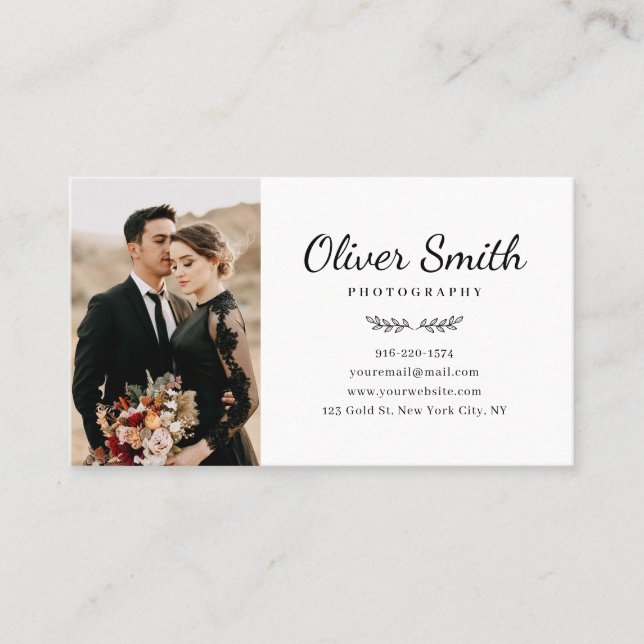 Cartão de visita de Fotografia com Três Colagens F (Frente)