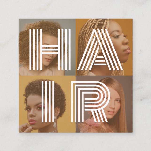 Cartão de visita de Fotografia de Hairstylist (Frente)