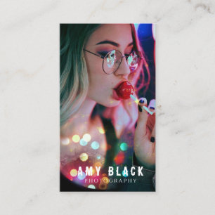 Cartão de visita de Fotografia de Rapariga Retraíd