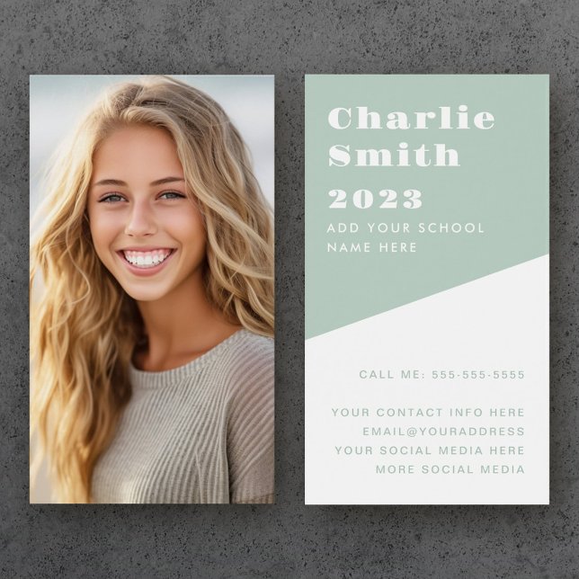 Cartão de visita de fotografia de rede de estudant (Criador carregado)