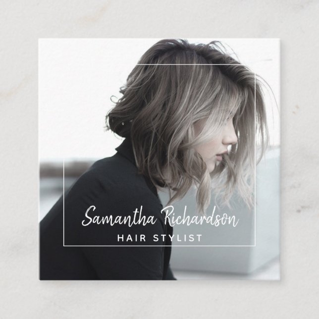 Cartão de visita de Fotografia de Stylist para o C (Frente)