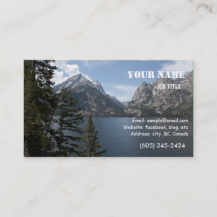 Cartão de visita de fotografia do Grand Teton Nati