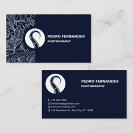 Cartão de visita de Fotografia Floral com Marca Pe