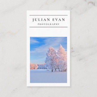 Cartão de visita de Fotografia Limpa Moderna