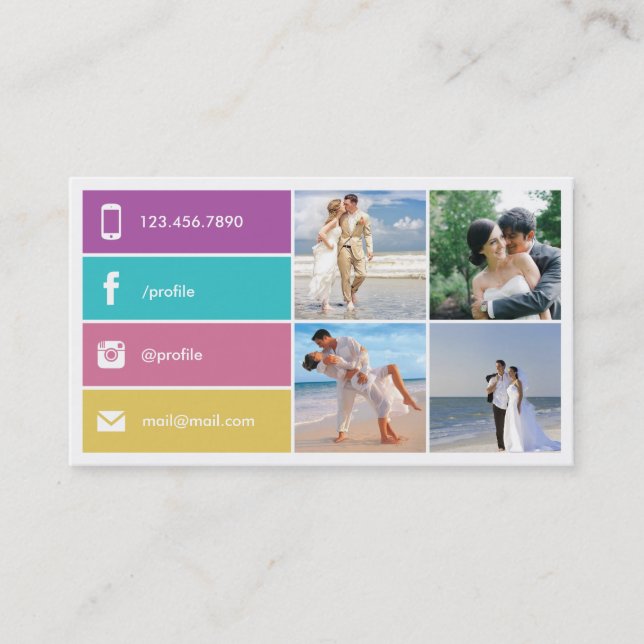 Cartão de visita de Fotografia Moderna (Frente)