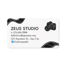 Cartão de Visita de Fotografia Preto e Branco Eleg