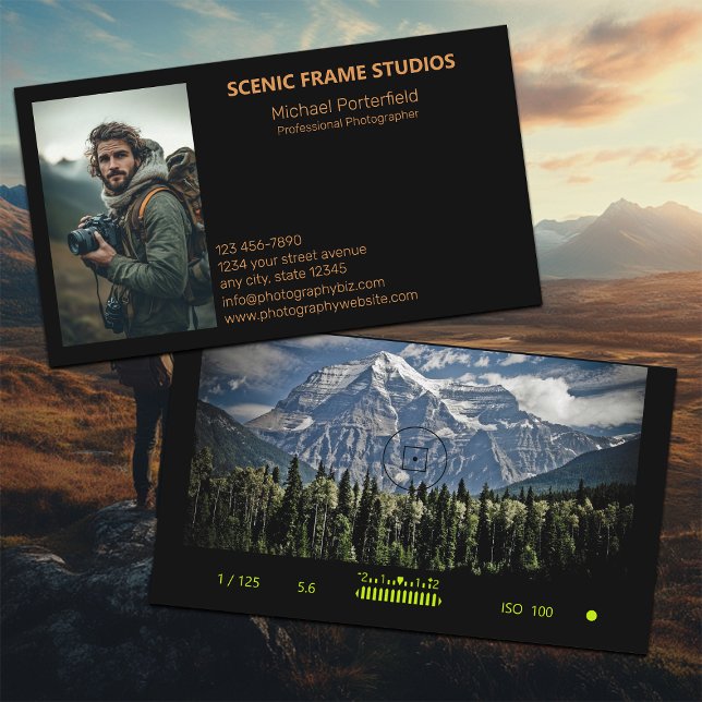 Cartão de visita de fotografia profissional (Criador carregado)